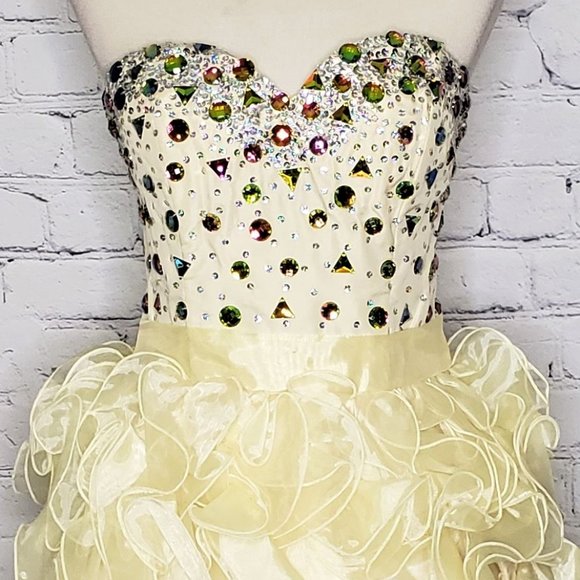 NWT NOX ARABEL Jeweled Strapless Cocktail Dress - Picture 2 of 4